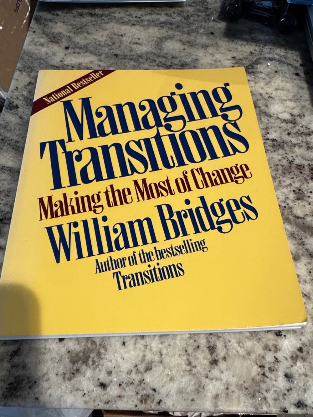 Managing Transitions Making the most of change - William Bridges.  Paperback